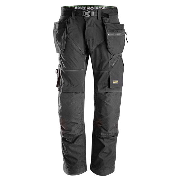 Snickers 6902 FlexiWork Work Trousers+ Holster Pockets (0404 Black)