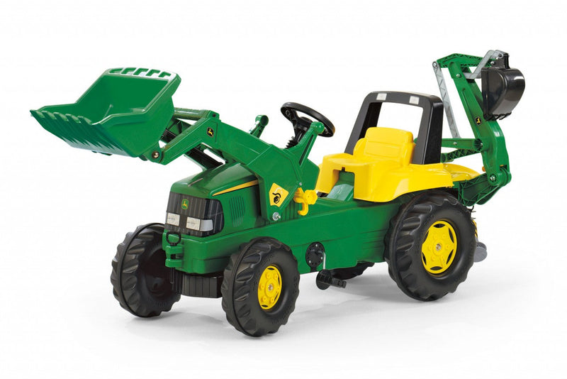 Rolly John Deere Junior Tractor w/ Loader + Backhoe