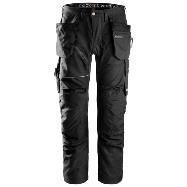 Snickers 6214 RuffWork, Canvas+ Work Trousers+ Holster Pockets (0404 Black)