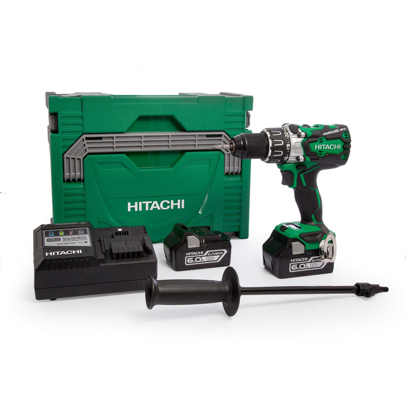 Hitachi/Hikoki DV18DBXL Combi Drill 18V Cordless Brushless (2 x 6.0Ah Batteries)