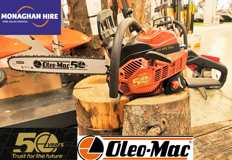 Oleo Mac GS451 Chainsaw 16" Bar - 50 years special edition
