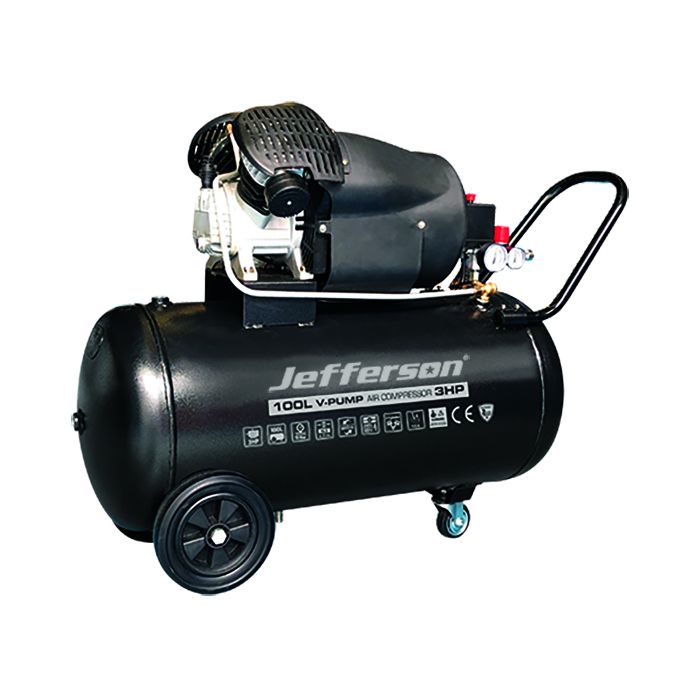 Jefferson 100 Litre 3HP 10 Bar V Pump Compressor (230V)