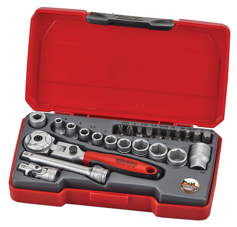 Teng T1424S 24 Piece 1/4" Drive Socket Set