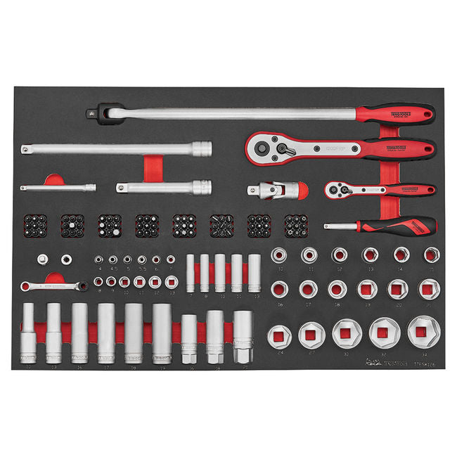 TengTools Tool Kit 179 Piece Roller Cabinet EVA Set- TCMME179