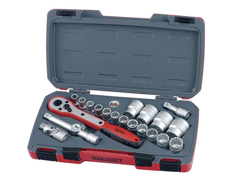 TengTools T1221 21 Piece 1/2" Drive Socket Set