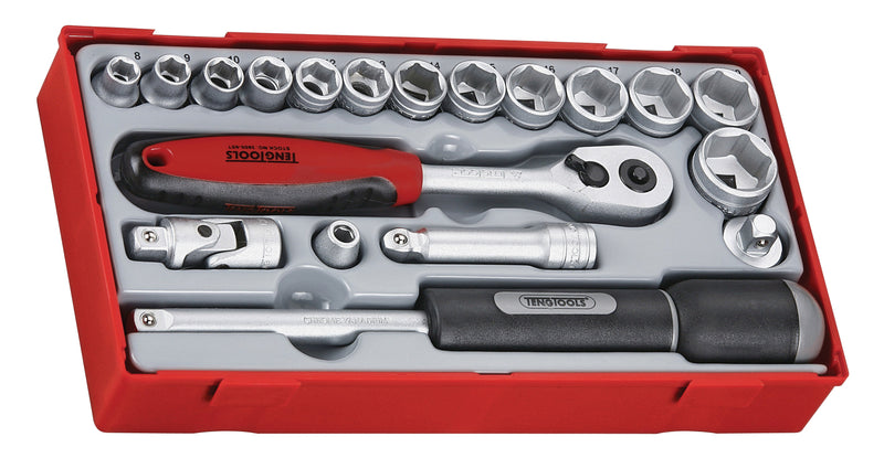 TengTools TT3819 19 Piece 3/8" Drive Socket Set