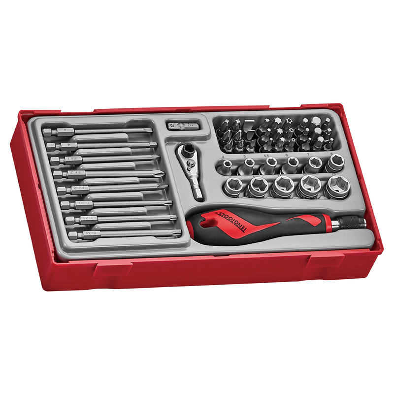 TengTools BITS SET WITH QUICK CHUCK DRIVER 49 PCS TTMDQ49