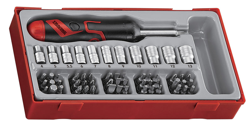 Teng TTMDRT64 64 Piece Angled Ratcheting Bits Driver Set