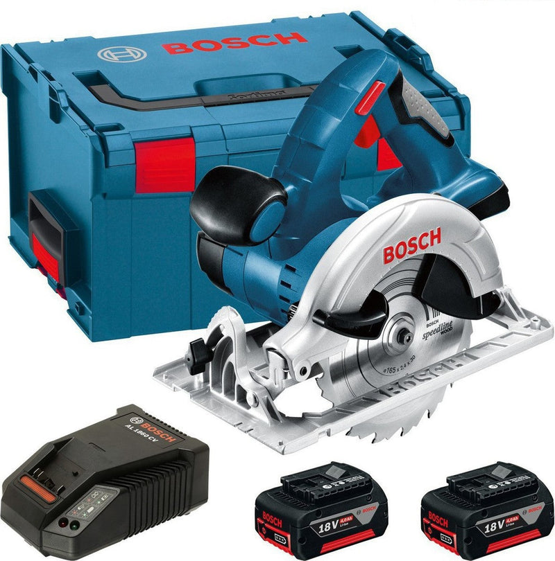 Bosch 18v GKS 18VLI Lithium Ion GKS18VLI Cordless Circular Saw + 2x 5ah Battery